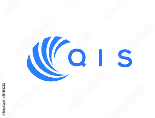 QIS Flat accounting logo design on white background. QIS creative initials Growth graph letter logo concept. QIS business finance logo design.
