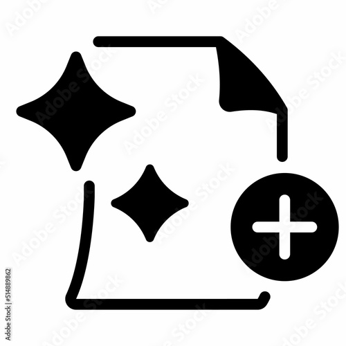 new file empty state single isolated icon with solid shape style