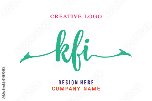 KFI lettering, perfect for company logos, offices, campuses, schools, religious education photo