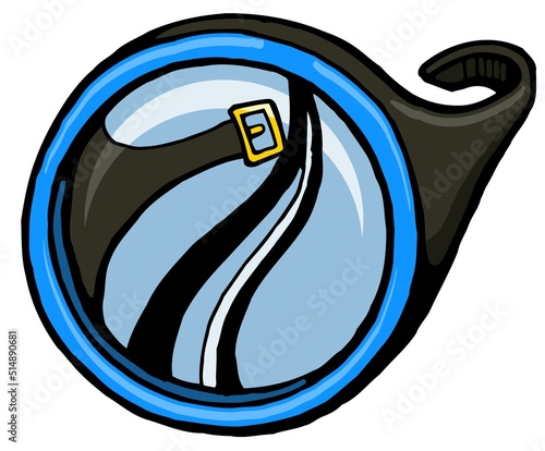 cartoon blue scuba mask with buckle