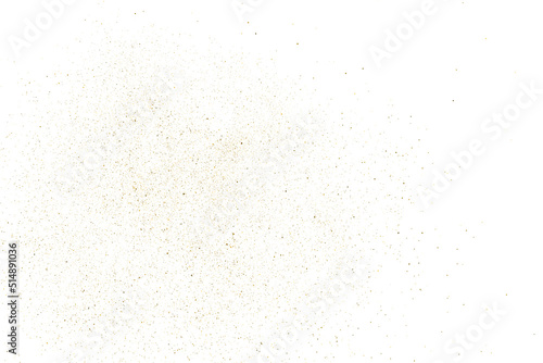 Gold Glitter Texture Isolated on White. Amber Particles Color. Celebratory Background. Golden Explosion of Confetti. Design Element. Digitally Generated Image. Vector Illustration, EPS 10.