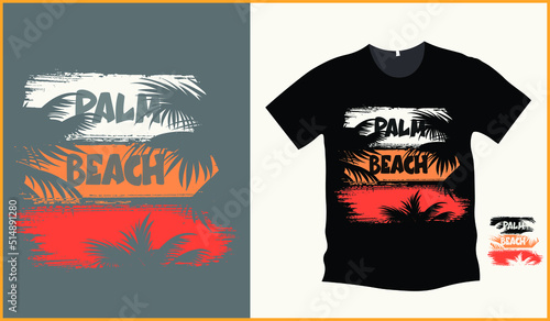Tropical summer, new and unique typography, surfing, wave, palm tree, holidays t-shirt printing design for girls, mens and boys. Summer beach tee shirt design template.
