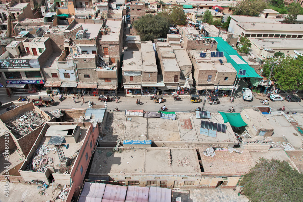 The vintage street in Sukkur, Pakistan