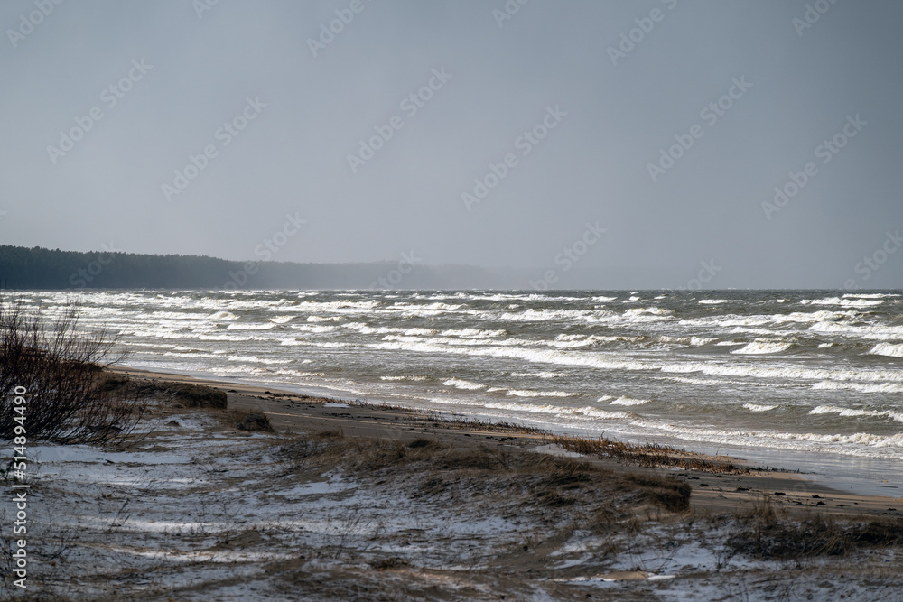 Gulf of Riga, Baltic sea in winter time.