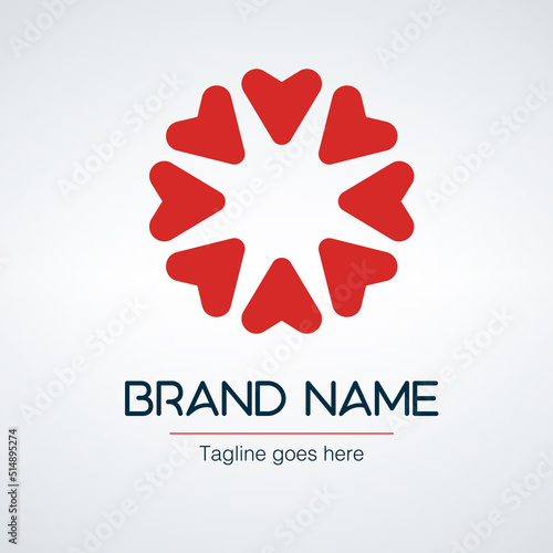Vector isolated sun logo de...