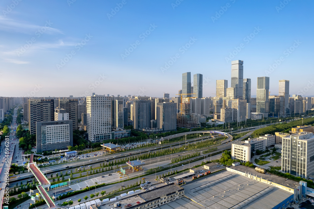 Obraz premium CBD of Xi'an City, Shaanxi Province, China.