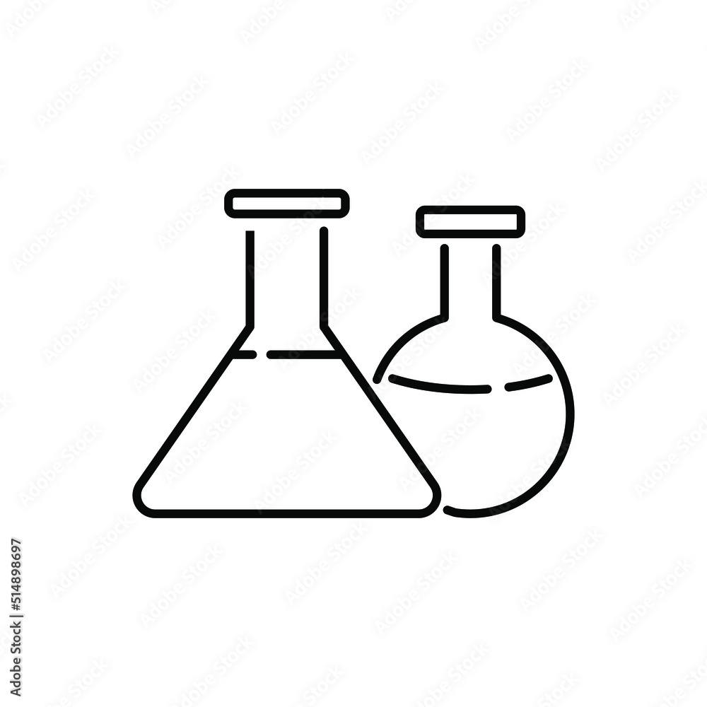 Chemistry cafeteria icon. Science technology. Flat design for chemistry, laboratory, science, biotechnology concepts. Chemistry cafeteria icon. Science technology. Flat design for chemistry, laboratory, science, biotechnology concepts.