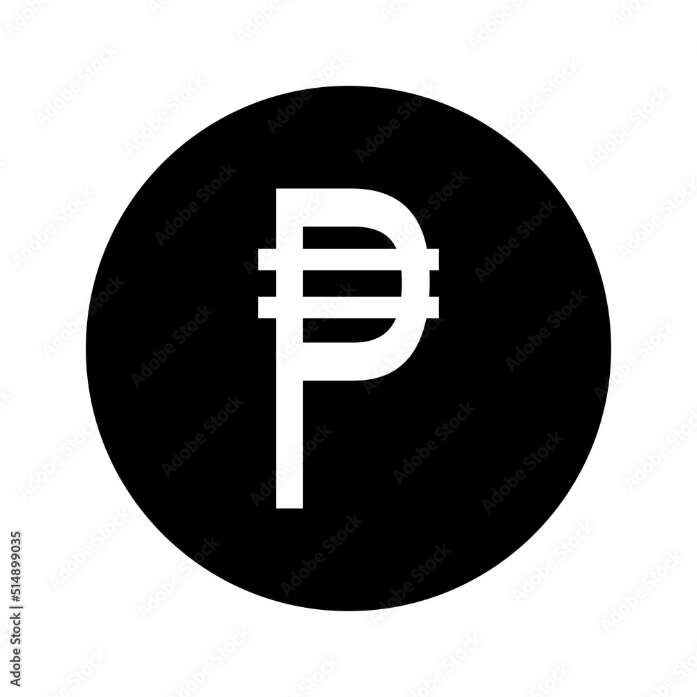 Obraz premium Peso sign simple icon on white background. Vector illustration. Money cash Vector illustration, EPS10.Currency symbol vector.