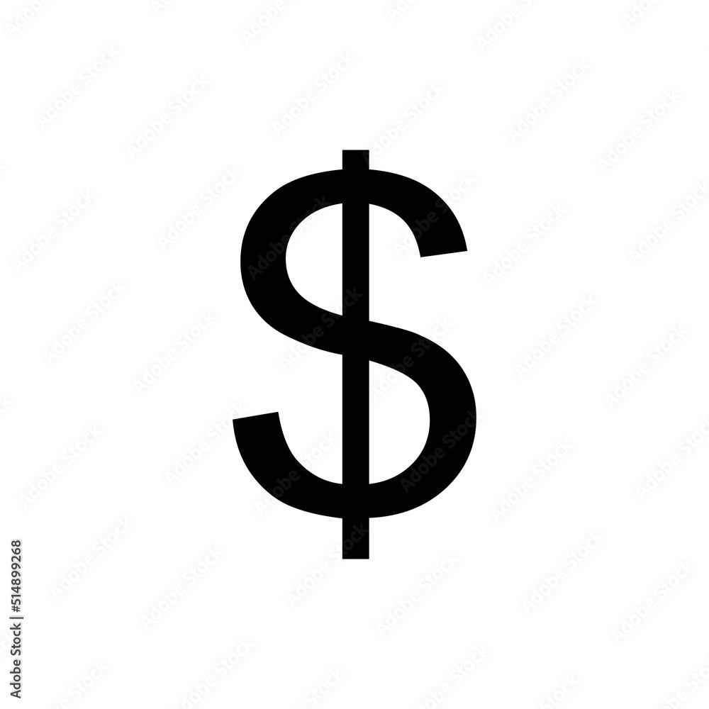 Dollar sign simple icon on white background. Vector illustration. Money cash Vector illustration, EPS10.Currency symbol vector. Dollar sign simple icon on white background. Vector illustration. Money cash Vector illustration, EPS10.Currency symbol vector.