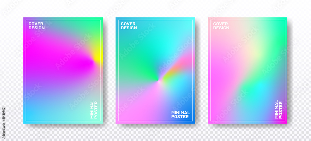 Colorful gradient covers template set