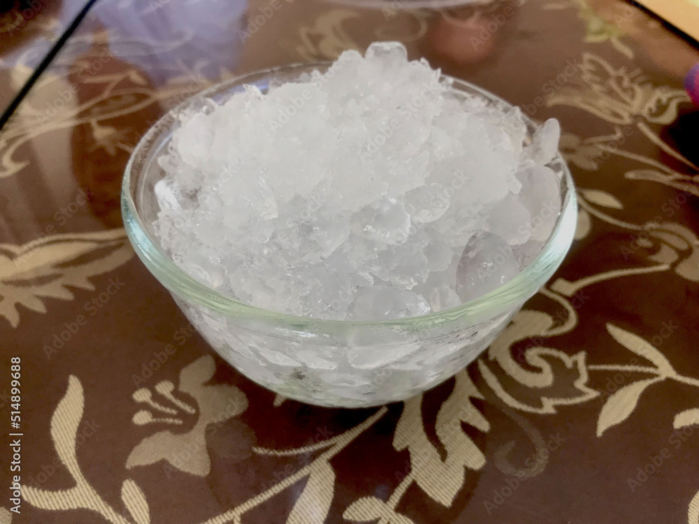 small ice cubes in a cup,Include Clipping Path. small ice cubes in a cup,Include Clipping Path.