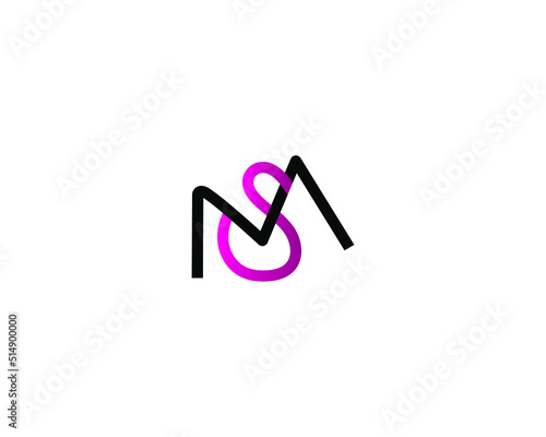 Creative MS Letter Logo Design Vector Template