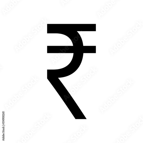Rupee sign simple icon on white background. Vector illustration. Money cash Vector illustration, EPS10.Currency symbol vector.