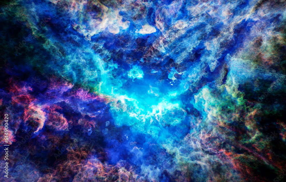 Magical nebula abstract background, artistic texture