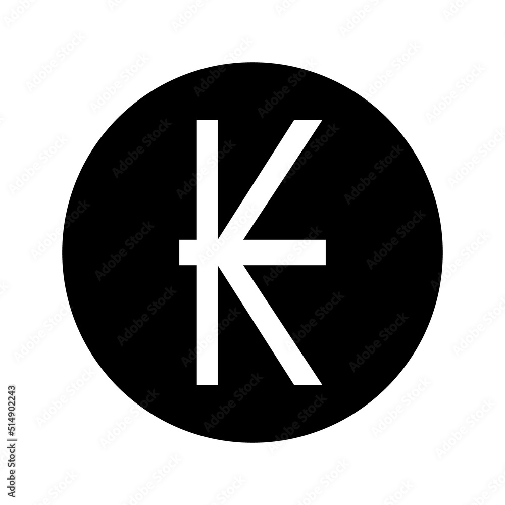 Fototapeta premium laos kip symbol simple icon on white background. Vector illustration. Money cash Vector illustration, EPS10.Currency symbol vector.