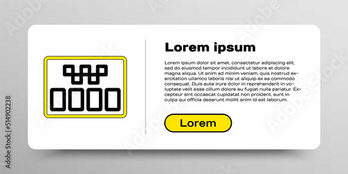 Line Taximeter device icon isolated on white background. Measurement appliance for passenger fare in taxi car. Colorful outline concept. Vector
