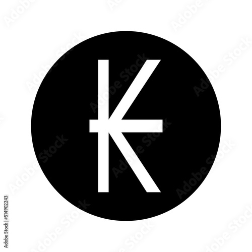 laos kip symbol simple icon on white background. Vector illustration. Money cash Vector illustration, EPS10.Currency symbol vector.
