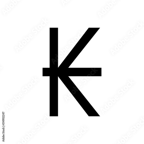 laos kip symbol simple icon on white background. Vector illustration. Money cash Vector illustration, EPS10.Currency symbol vector.