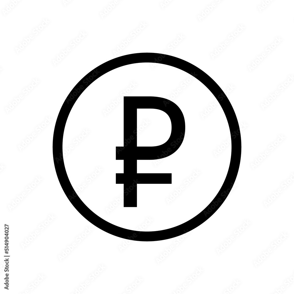 Ruble sign simple icon on white background. Vector illustration. Money cash Vector illustration, EPS10.Currency symbol vector. Ruble sign simple icon on white background. Vector illustration. Money cash Vector illustration, EPS10.Currency symbol vector.