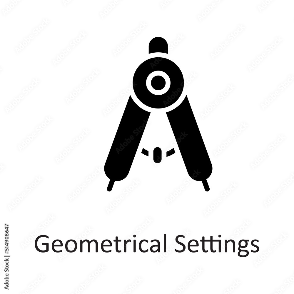 Geometrical Settings vector Solid Icon Design illustration on White background. EPS 10 File Geometrical Settings vector Solid Icon Design illustration on White background. EPS 10 File