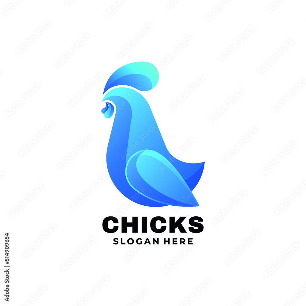 Obraz premium colorful rooster logo illustration vector template