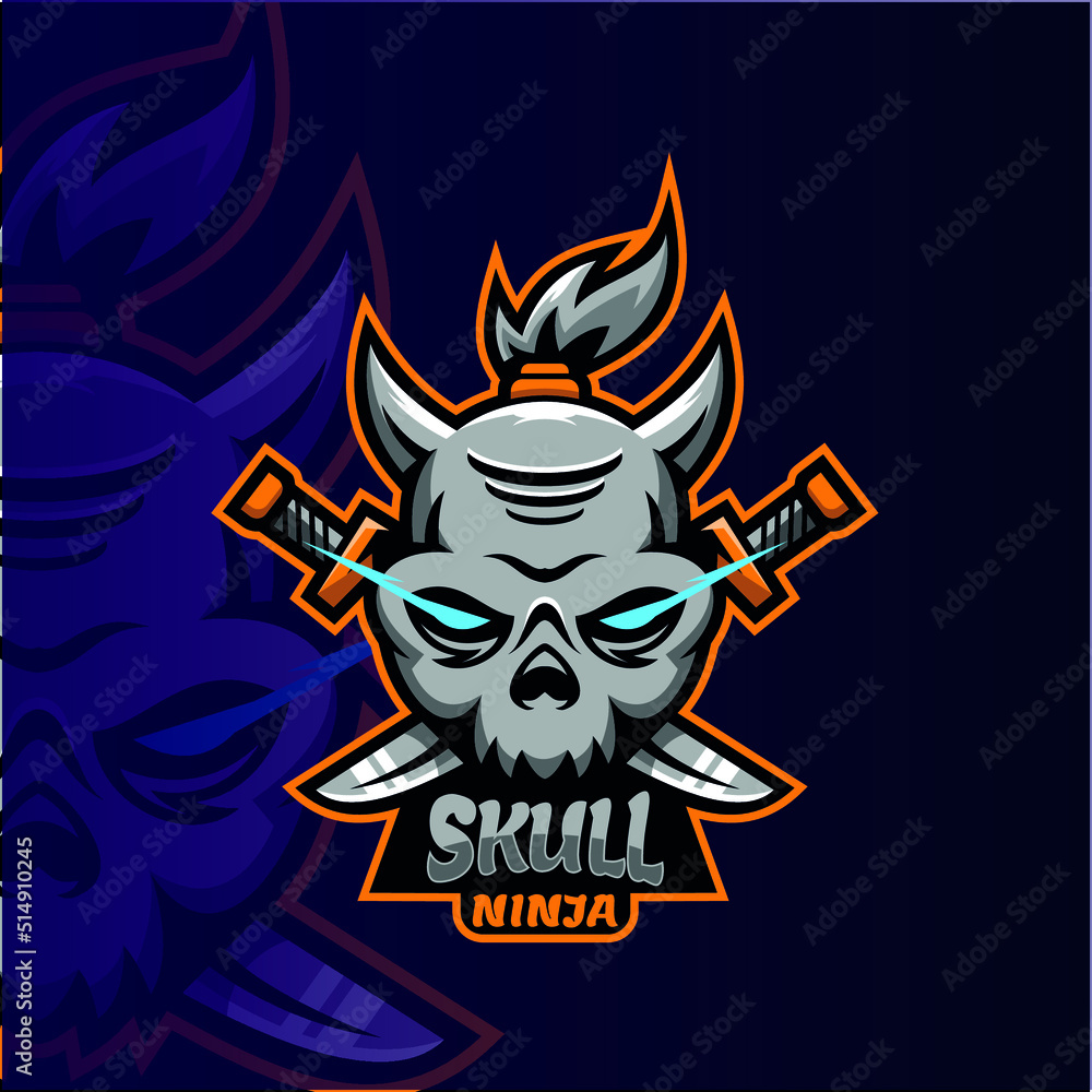 Skull Ninja Mascot Logo Esport Logo Team stock images Skull Ninja Mascot Logo Esport Logo Team stock images