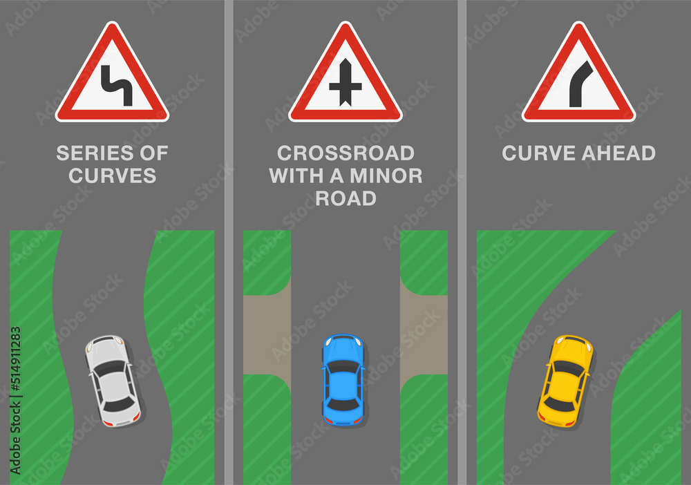 Traffic regulation tips and rules. Signs and road markings meaning