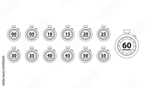 timer icon vector for website symbol icon presentation