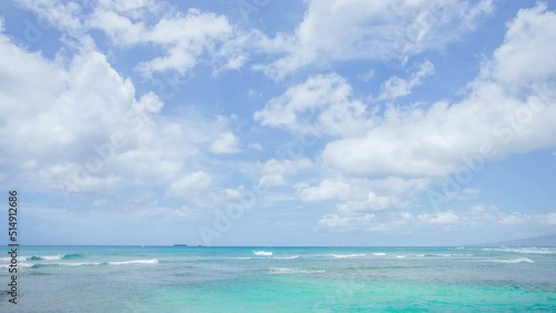 Wallpaper Mural Time lapse of clouds moving over the sea Torontodigital.ca