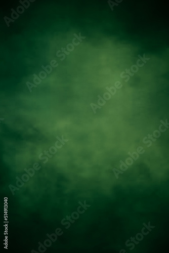 Painted studio background  portrait backdrop  dark green texture 