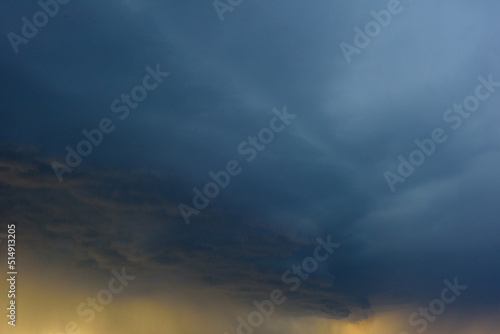 Blue and dark storm clouds before rain