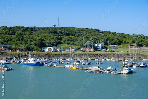 Boats and yachts in harbour, Newhaven, East Susssex photo