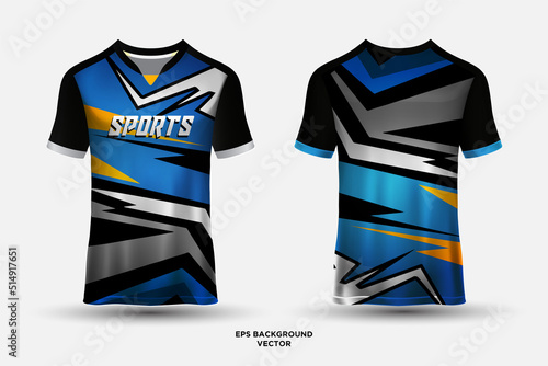 Fantastic sports jersey design vector with geometric elements