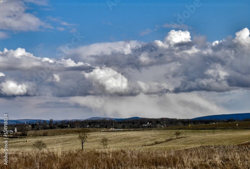 Snow Storm Over The Mountains