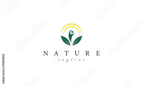 Nature elements logo design concept. Agriculture, gardening, nature logo design template for business identity.