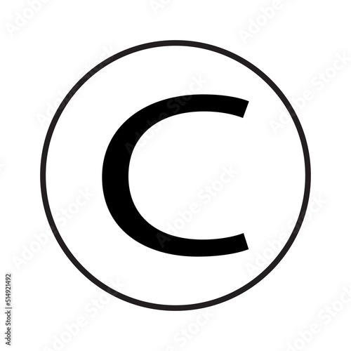 copyright vector icon. trade, intellectual 