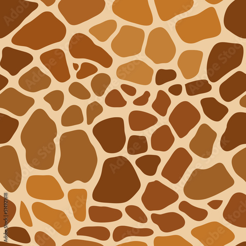 Giraffe skin. Seamless background. The skin of an African animal.
