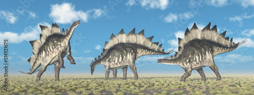 Dinosaurier Stegosaurus in einer Landschaft © Michael Rosskothen