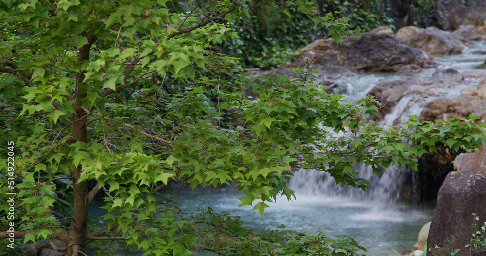 Nature onsen flowing in the river at Xinbeitou taiwan Nature onsen flowing in the river at Xinbeitou taiwan