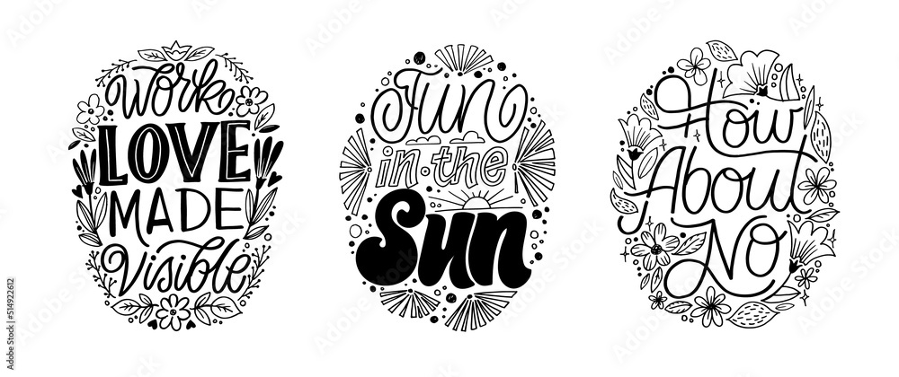 Fototapeta premium Cute hand drawn motivation lettering postcard. Lettering art for poster, t-shirt design.