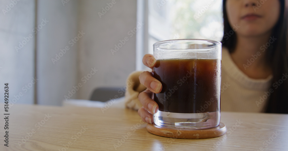 Woman chat with her friend in coffee shop Woman chat with her friend in coffee shop