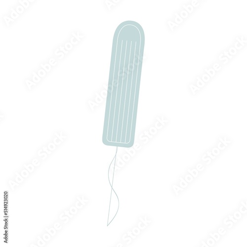 Female tampon flat icon. Girl periods calendar, pads, uterus and tampons vector illustration. Hygiene, PMS and menstruation