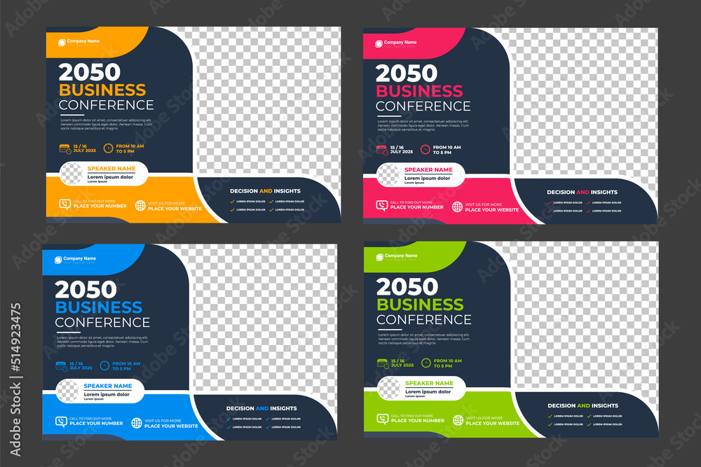 Global business conference flyer or horizontal flyer and invitation banner design and live webinar Global business conference flyer or horizontal flyer and invitation banner design and live webinar