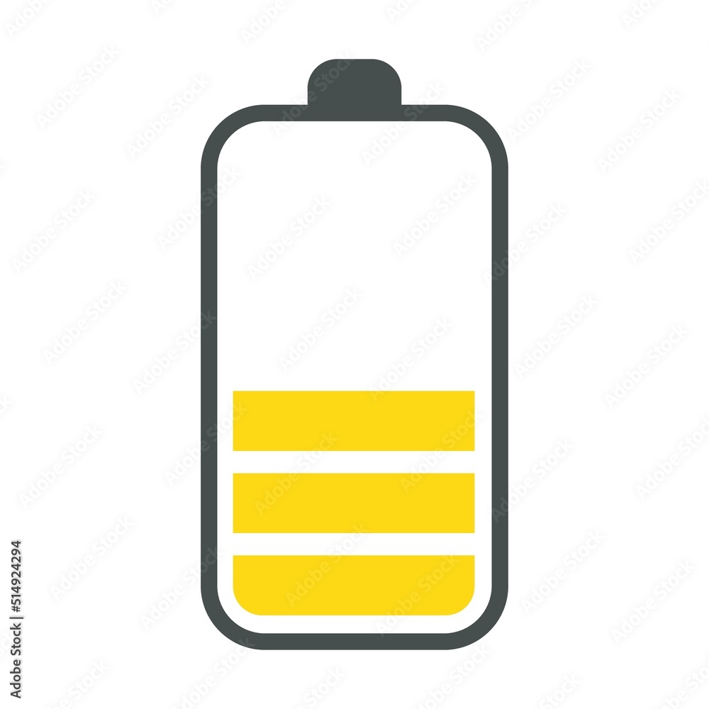 Indicator of power loading isolated vector illustration. Phone battery charge status flat symbol. Smartphone UI symbol Indicator of power loading isolated vector illustration. Phone battery charge status flat symbol. Smartphone UI symbol