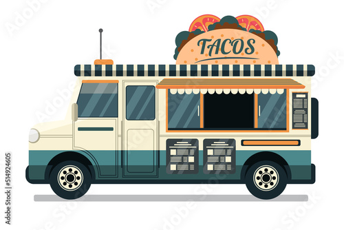 Tacos truck, fast food van