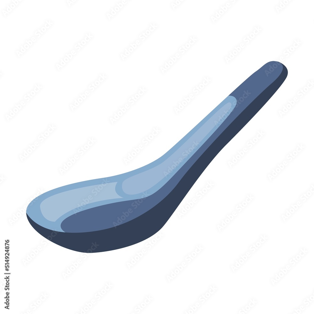 Ceramic sauce spoon isolated vector illustration. Modern kitchen tool flat icon. Cutlery and kitchen accessories Ceramic sauce spoon isolated vector illustration. Modern kitchen tool flat icon. Cutlery and kitchen accessories