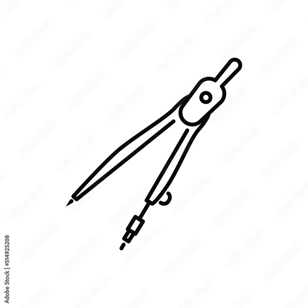Compass icon in trendy flat style isolated on gray background. Architecture icon for your website design, logo, app, UI. Vector illustration Compass icon in trendy flat style isolated on gray background. Architecture icon for your website design, logo, app, UI. Vector illustration