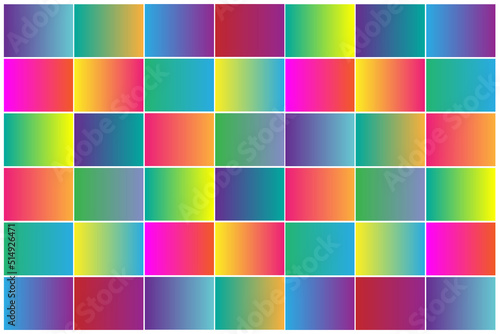 Gradient Set. Different colors. Modern Smartphone screen, mobile app Template. Design for Wallpaper, background, banner, flyer. colorful background. jpeg image jpg illustration
