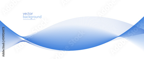 Smooth flow of wavy shape with gradient vector abstract background, light blue design curve line energy motion, relaxing music sound or technology.