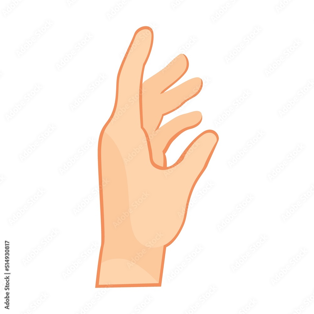 Human hand pay attention gesture. Arm and wrists, amount signs, open palm, pointing with finger, greeting, fist. Vector illustration for communication, signals Human hand pay attention gesture. Arm and wrists, amount signs, open palm, pointing with finger, greeting, fist. Vector illustration for communication, signals